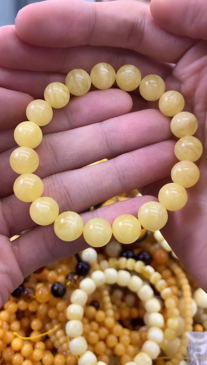 裸石蜜蜡未镶嵌手串