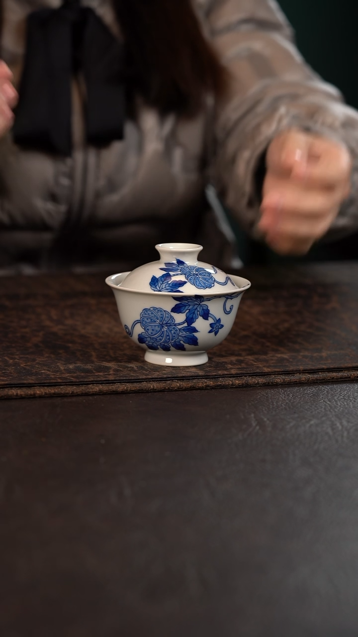【闪购商品】杯HLX陶瓷折枝南瓜盖碗