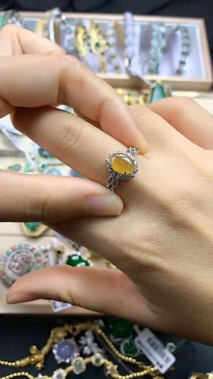 翡翠银S925镶嵌颈饰翡翠 银S925镶嵌 颈饰