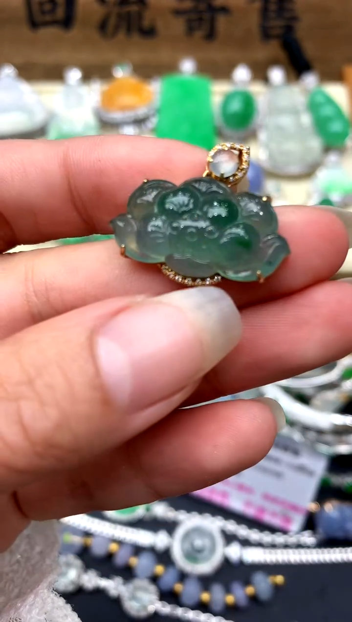 【闪购商品】翡翠颈饰18K金镶嵌233-中国好珍宝