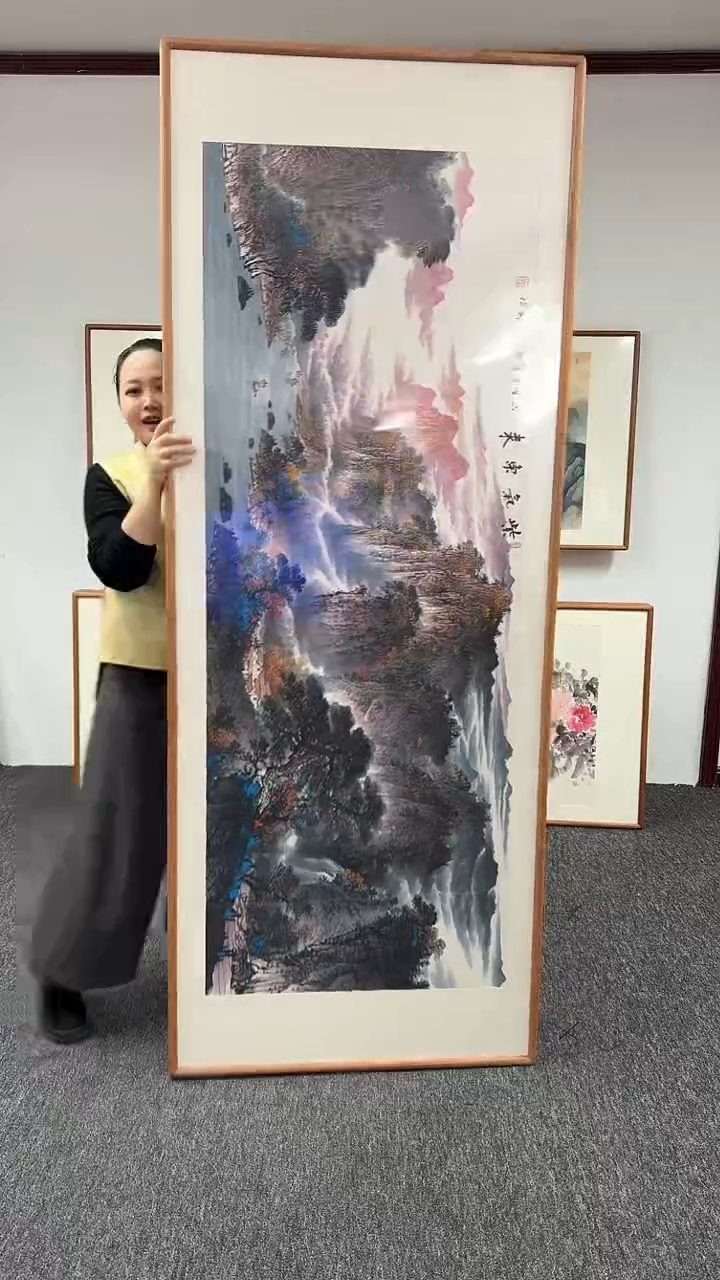 【闪购商品】国画山水紫气东来210*80刘佳林老师