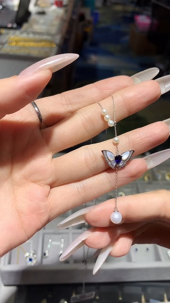 【闪购商品】蓝宝石项链18K金镶嵌 项链