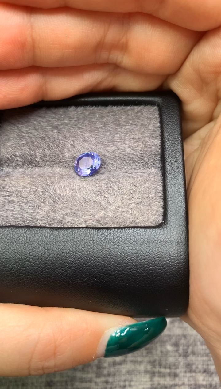 【闪购商品】定制蓝宝石裸石未镶嵌椭圆型 无烧紫蓝宝 1.88ct