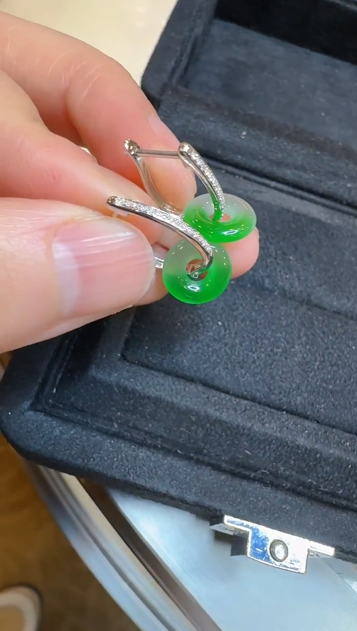 【闪购商品】翡翠耳饰18K金镶嵌多样性团购发一件