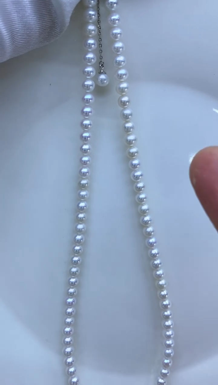 【闪购商品】淡水珍珠项链银S925镶嵌5-6