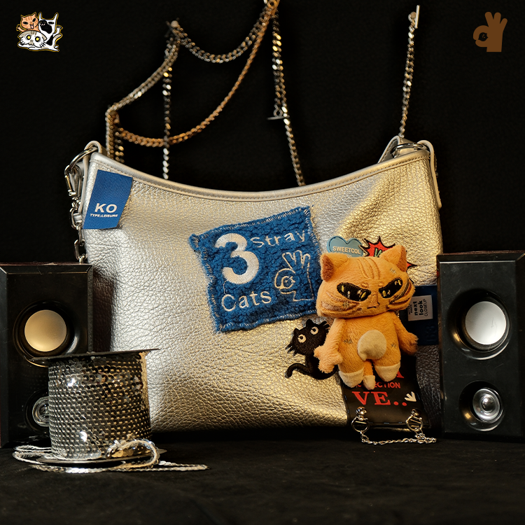 【邪恶摇粒居】新年新品原创设计酷炫风格手作包猫元素小众单肩手提