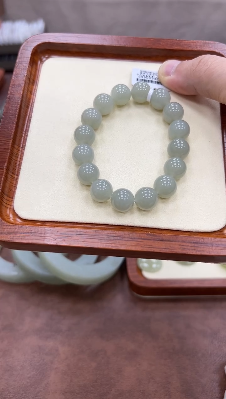 【闪购商品】和田玉手串未镶嵌12mm且末