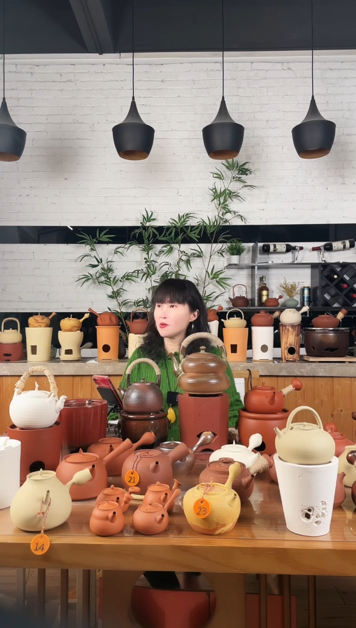 落****归1.5升手工岩泥提梁大葫芦