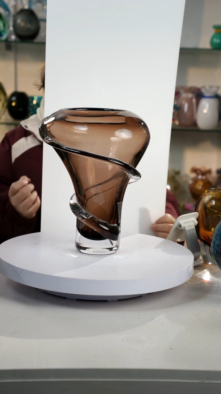 【闪购商品】琉璃【弘扬】高30轻奢琉璃花器微瑕福利