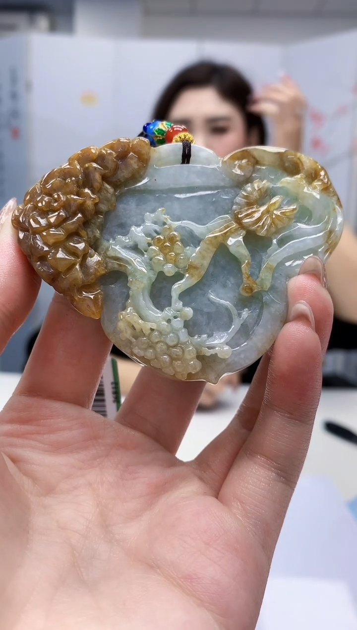 【闪购商品】定制翡翠未镶嵌4829jw-毛货挂件64
