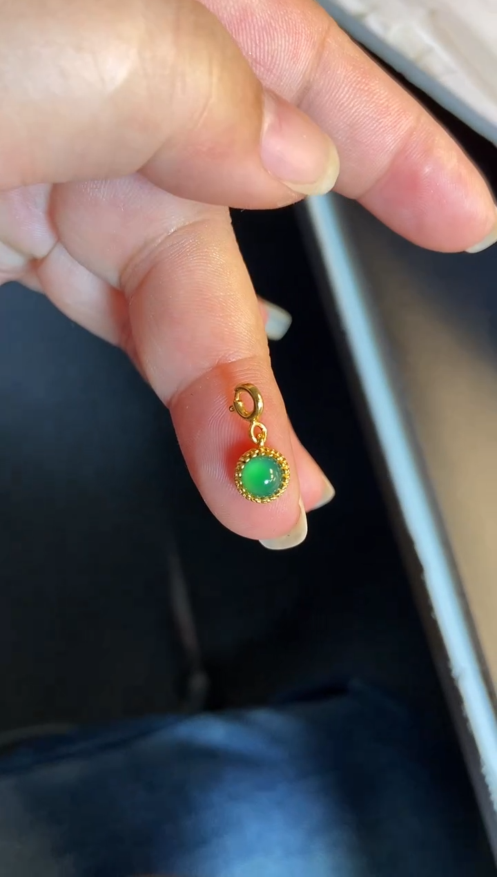 吊坠(不含链)银S925镶嵌翡翠1