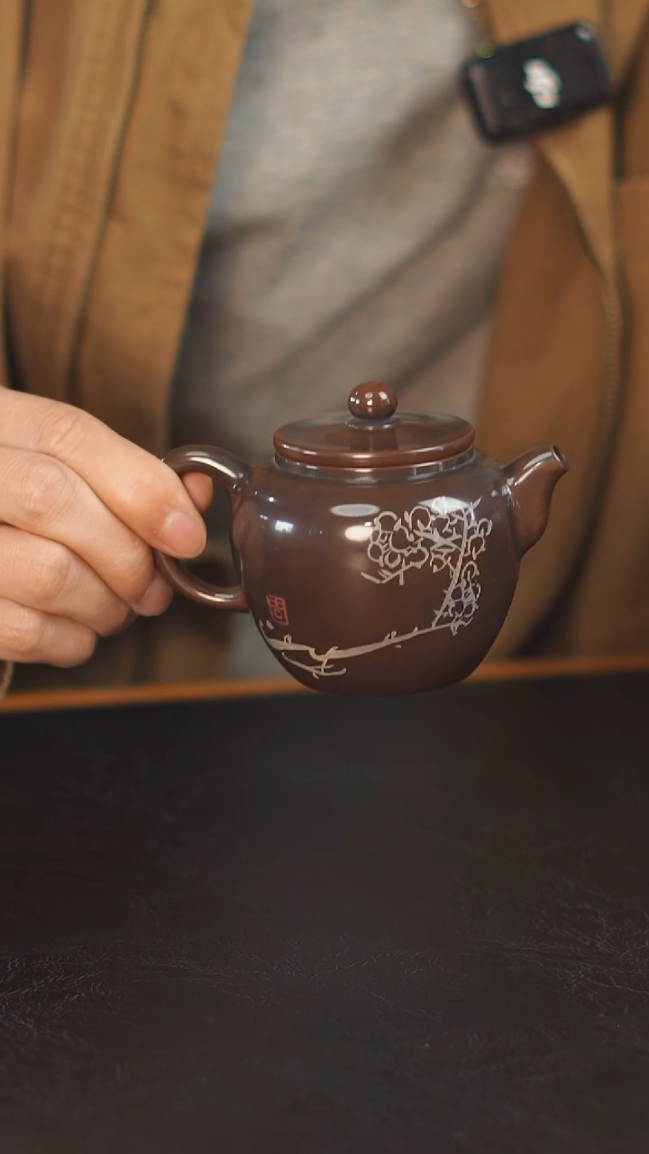 蓝**?012 微瑕 云锦 无釉磨光 云水山涧