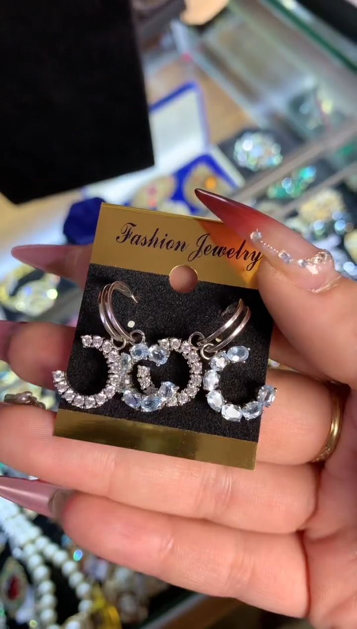 【闪购商品】托帕石耳饰银S925镶嵌楚楚中古珠宝甄选不退换