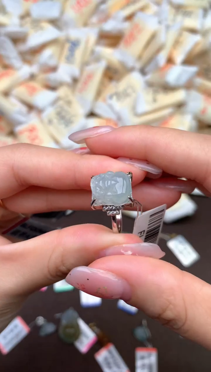 【闪购商品】翡翠戒指银S925镶嵌—