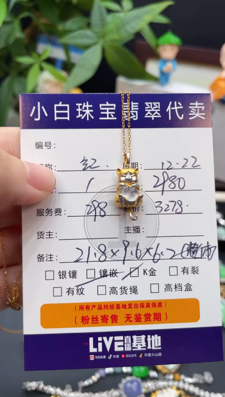 套链18K金镶嵌翡翠红**雪套链
