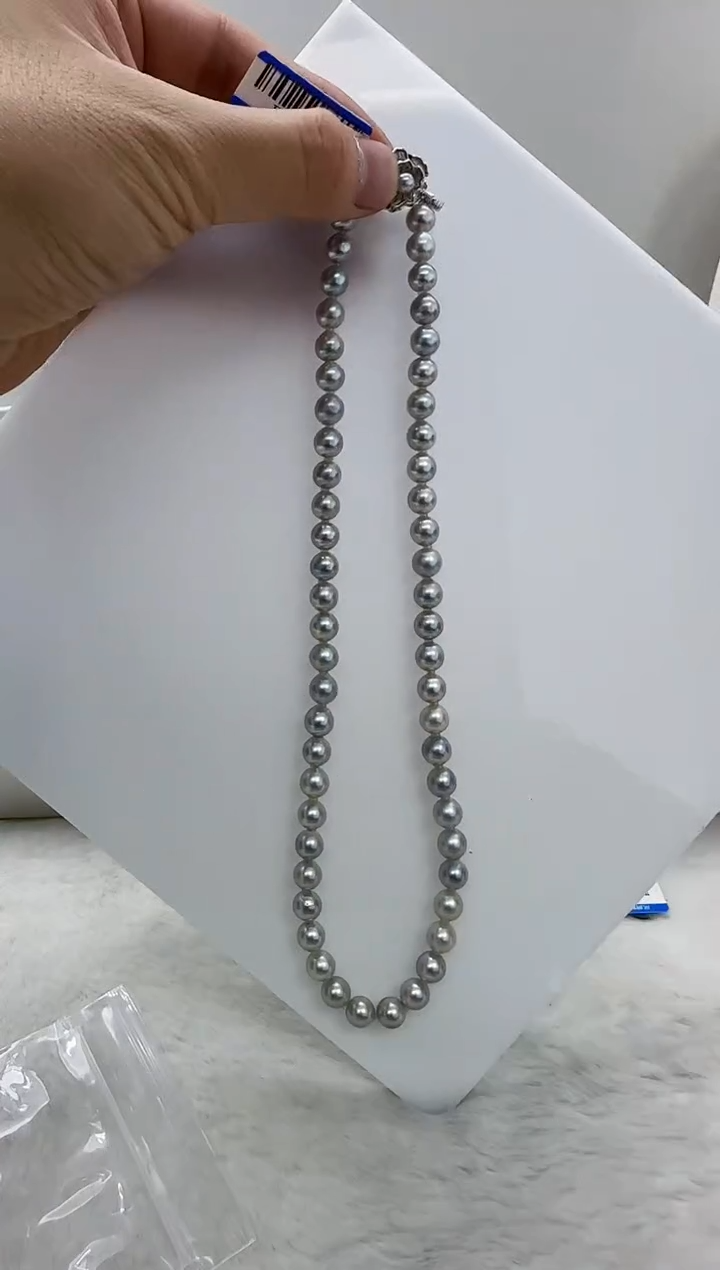 【闪购商品】海水珍珠DA未镶嵌t707 灰珠串7