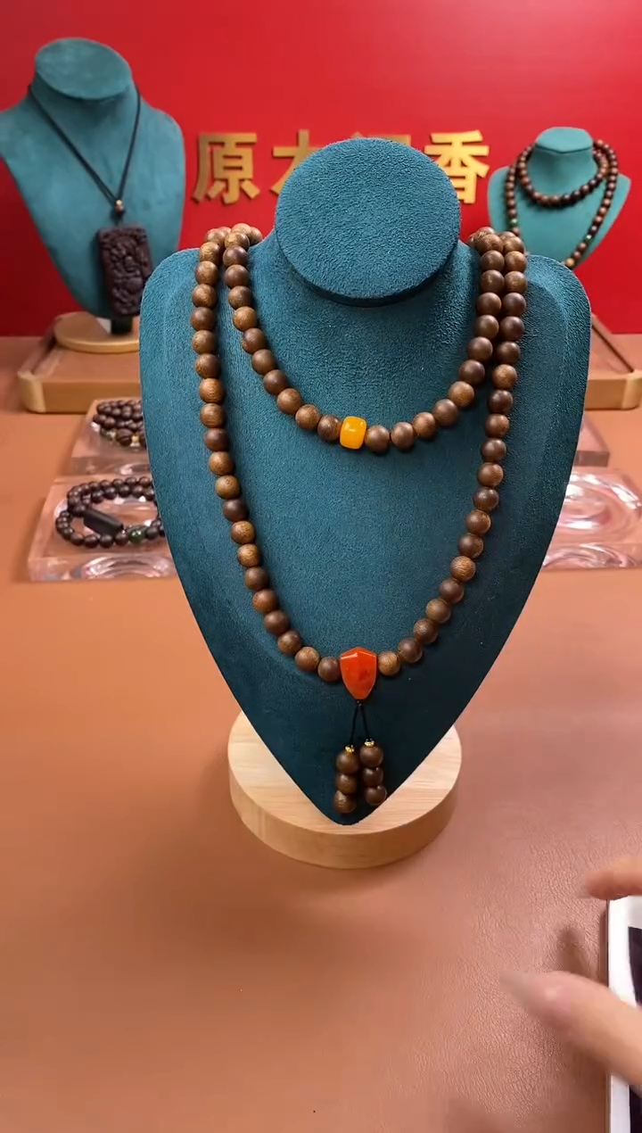 【闪购商品】沉香手串Y金丝结树芯黄棋08*108颗设计款