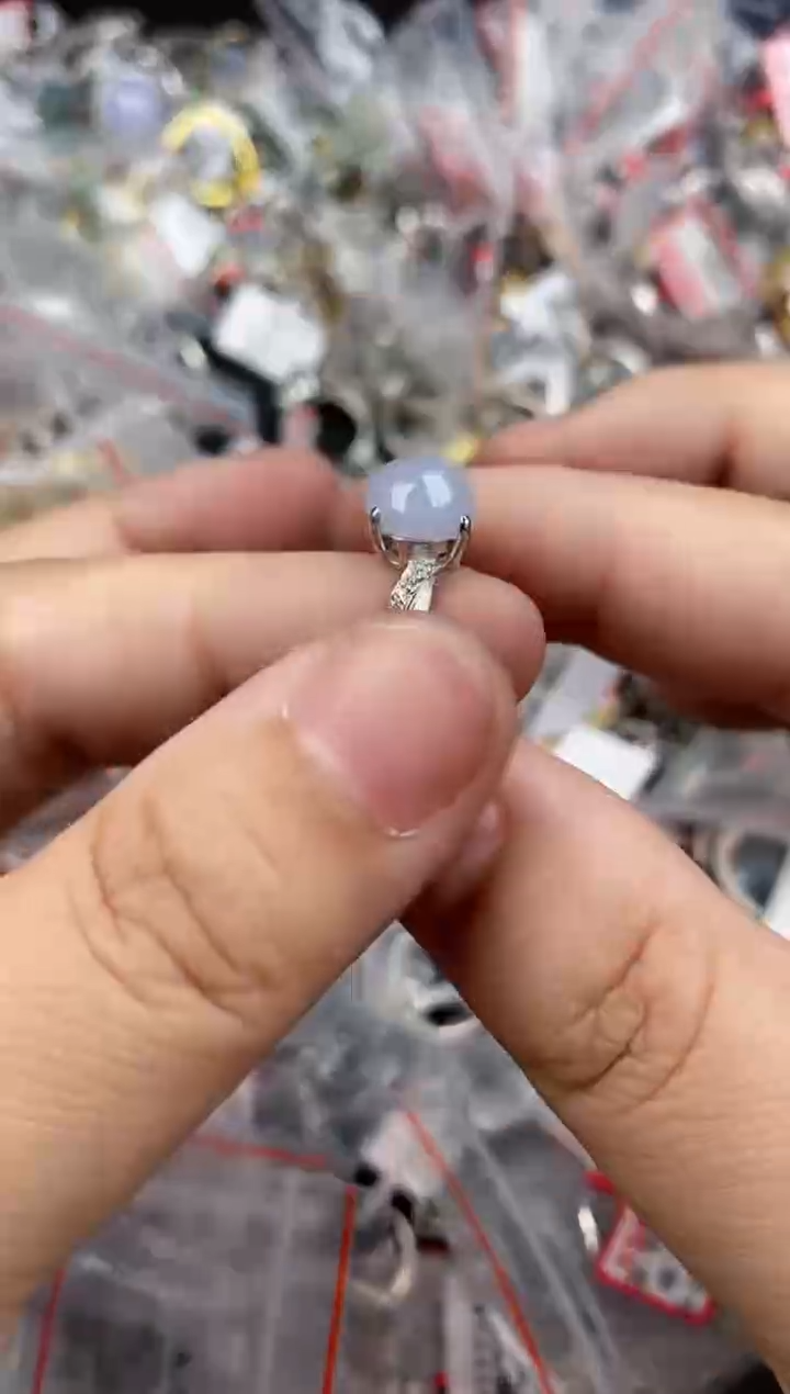 银S925镶嵌戒指翡翠1616   9