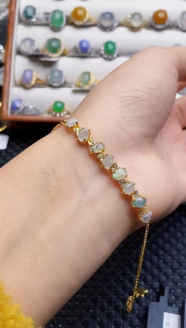 银S925镶嵌戒指翡翠6863