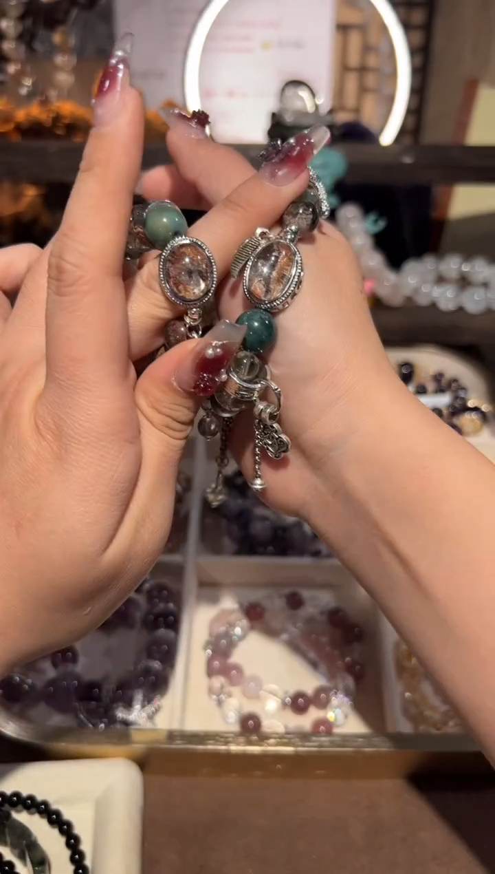 【闪购商品】水晶手链合金碧玺发晶