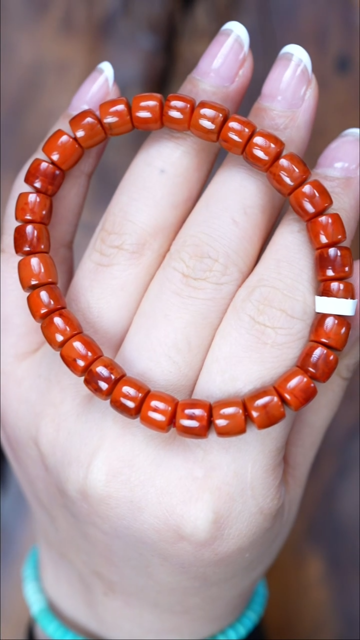 未镶嵌手串南红玛瑙无胶无裂瓦西原矿7mm+9014
