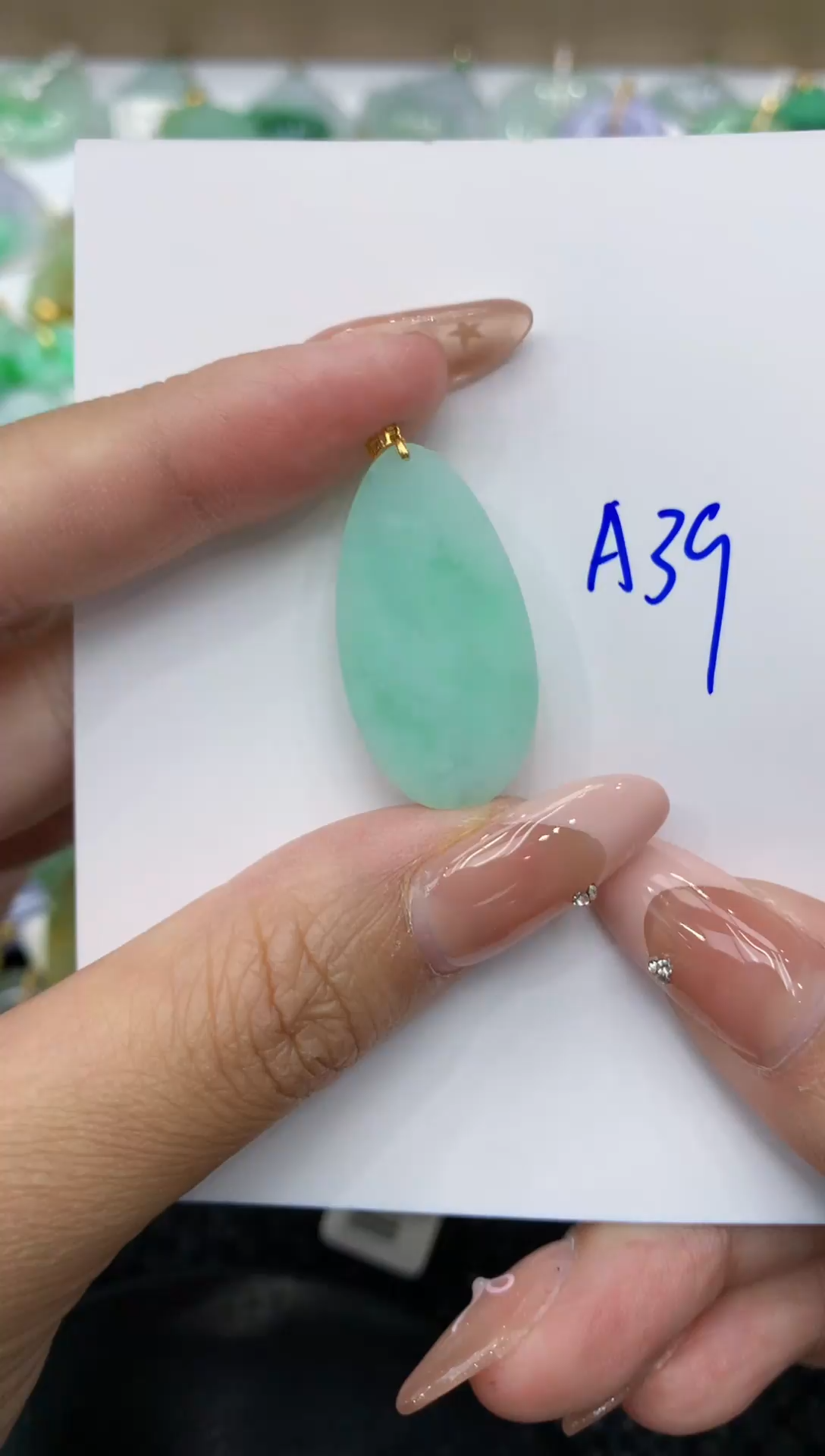 【闪购商品】翡翠颈饰18K金镶嵌111111111