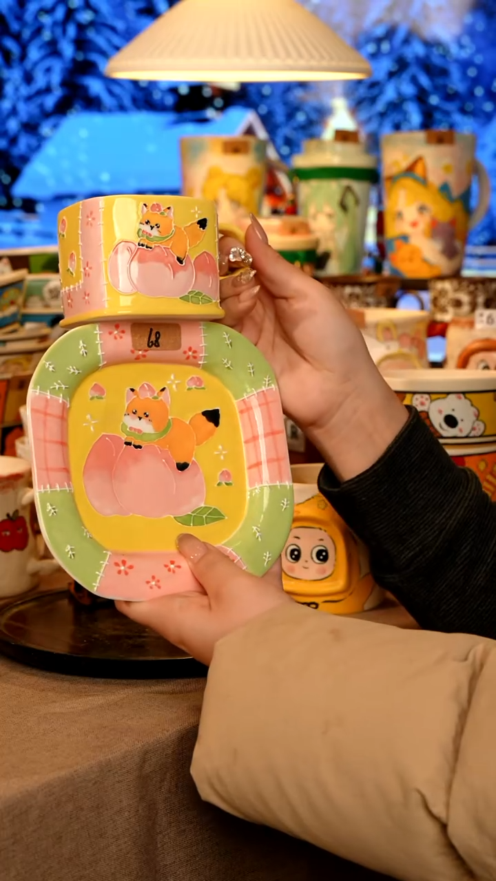 陶瓷068景德镇原创手作高温手工手绘陶瓷