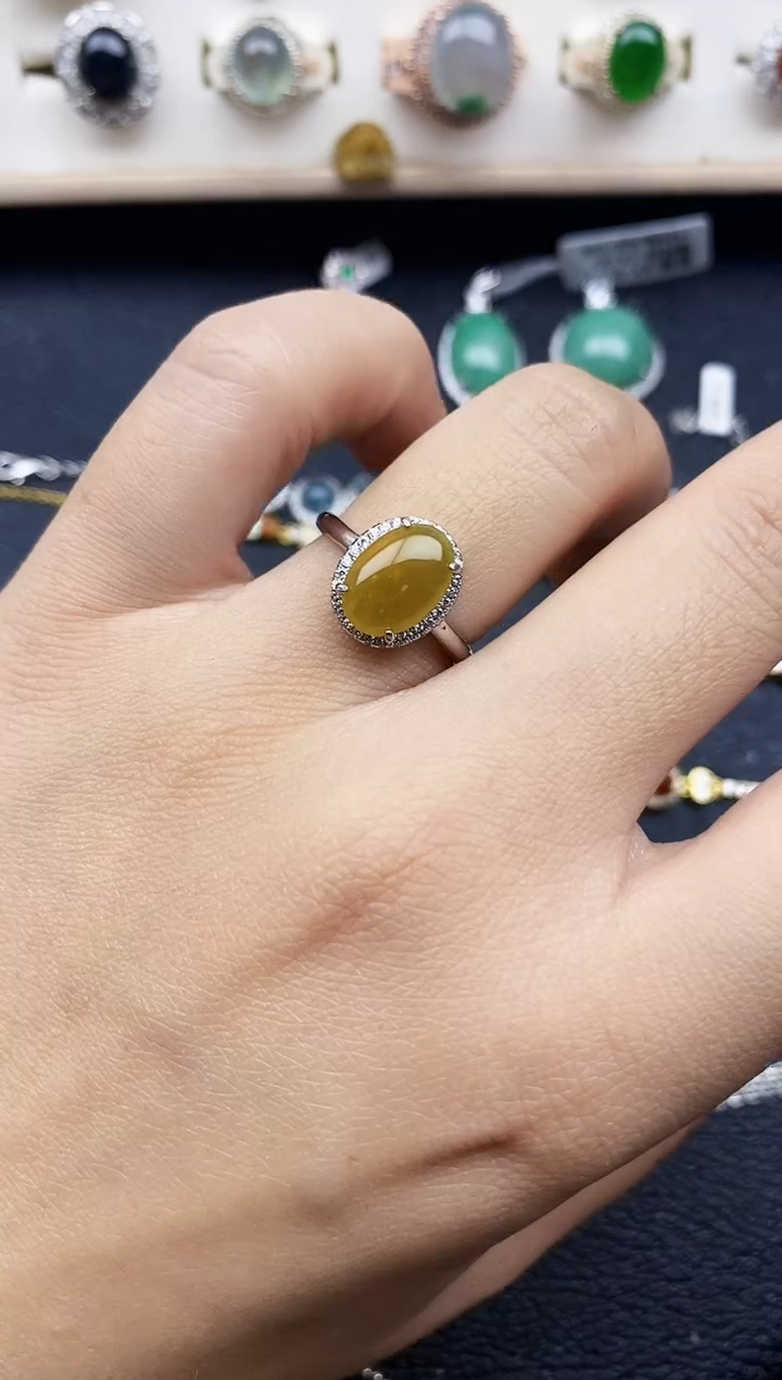 【闪购商品】翡翠戒指银S925镶嵌11111