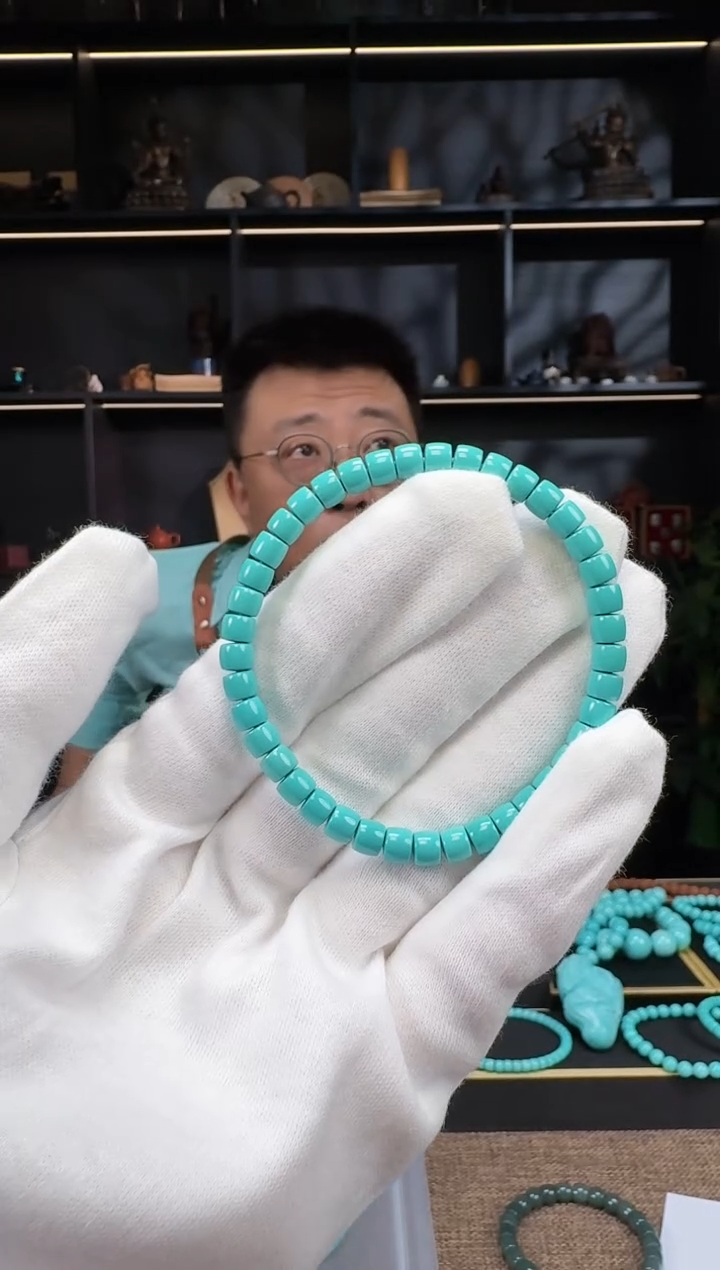 【闪购商品】绿松石1未镶嵌5.5mm极致手串10g