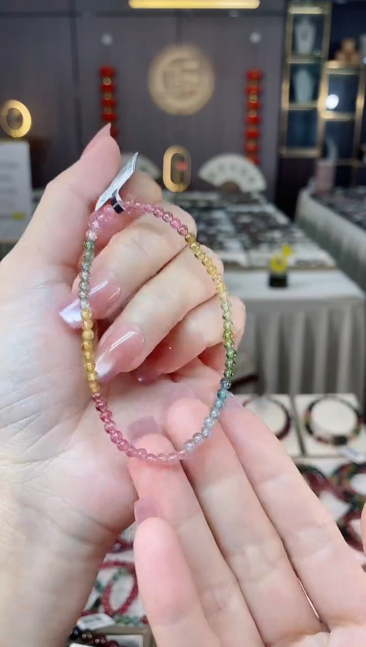 未镶嵌老矿碧玺单圈手串3mm+碧玺hon多样性发货一条