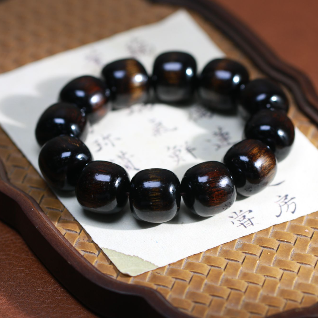 【曹总文玩】20mm文玩沉香木串手链R049