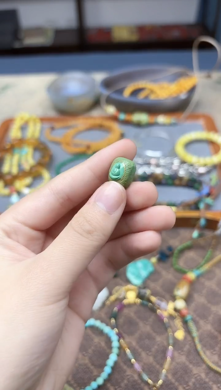 未镶嵌绿松石挂件松石无相佛配饰YZG