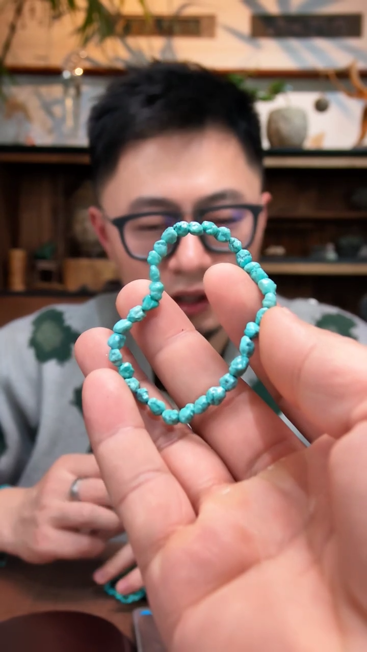 未镶嵌绿松石手串绿松石随型手串YZG