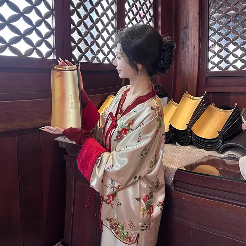 【巳来运转】新款气质唐装重工绣花珠管绣新中式国风外套