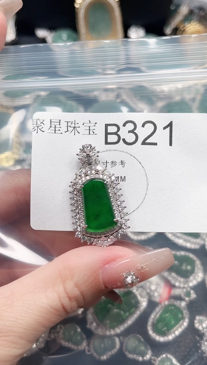 【闪购商品】翡翠颈饰未镶嵌赠皮绳321