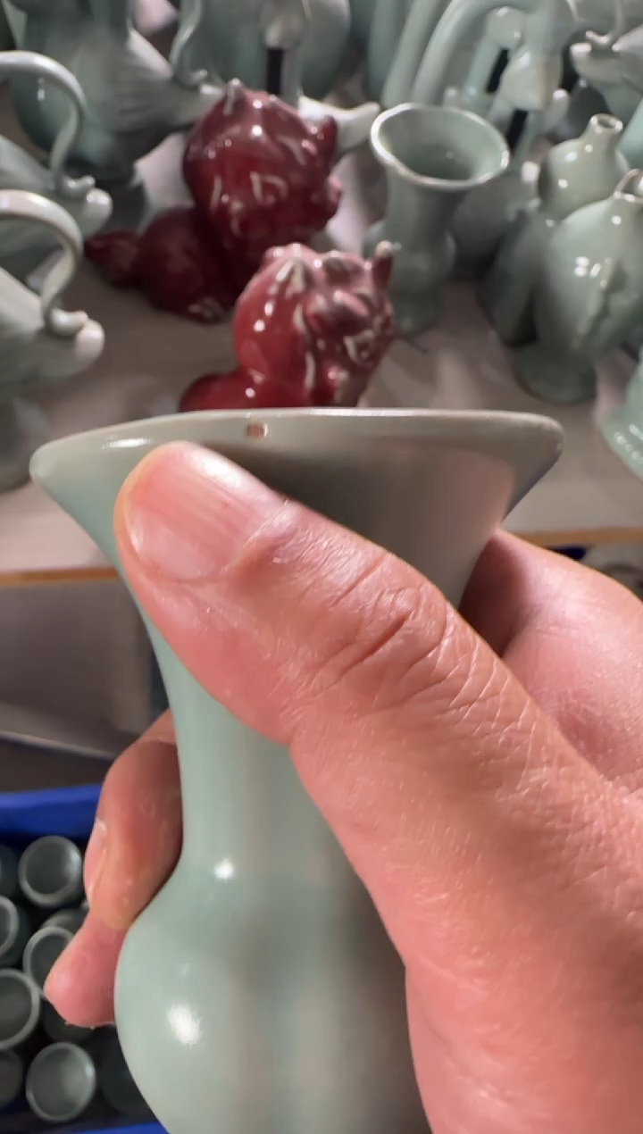 汝瓷平顶山汝瓷产品   花觚