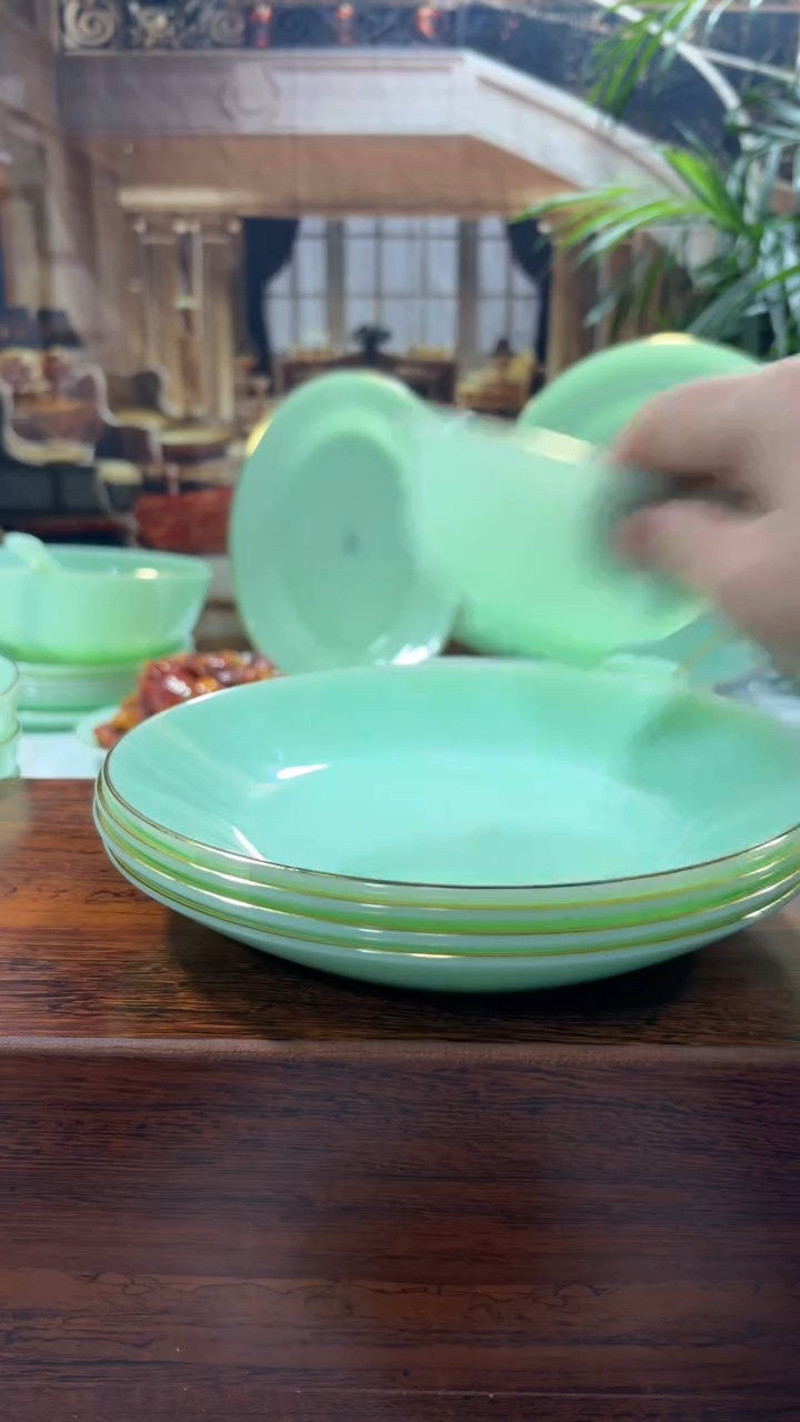 【闪购商品】...8英寸深盘6个  玉瓷【贝美】