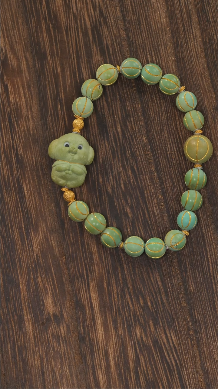 【闪购商品】绿松石手链18K金镶嵌1