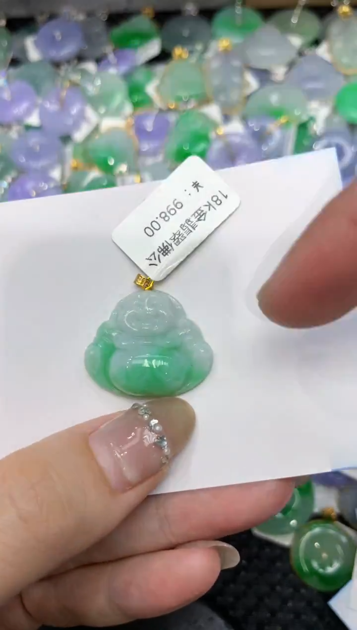 【闪购商品】翡翠颈饰18K金镶嵌222222222