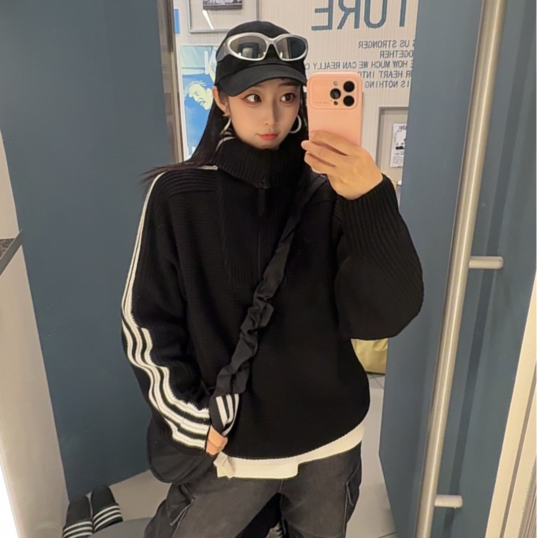 adidas/三叶草PREMIUM3SKNITWEAR半拉链运动针织衫毛衣 KS5340/41