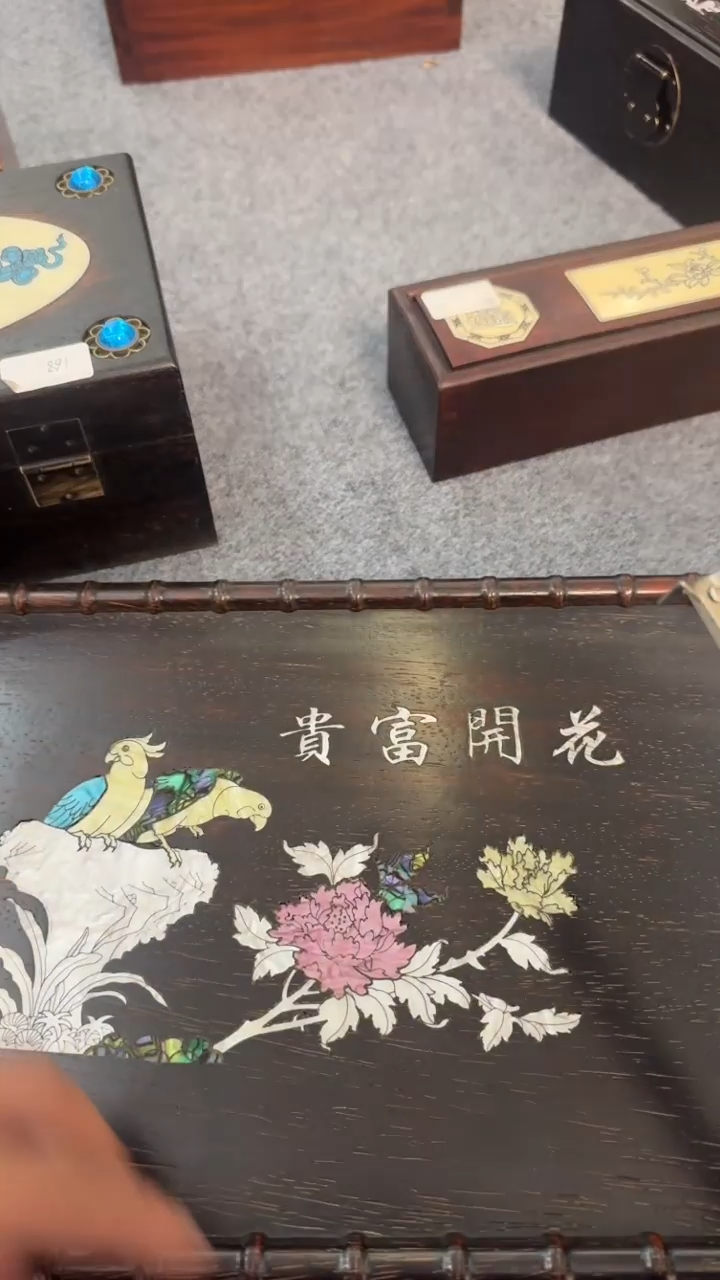 木紫檀木花开富贵题材