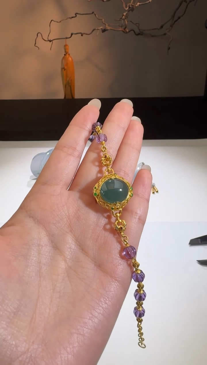 【闪购商品】翡翠手链银S925镶嵌【鑫鑫】