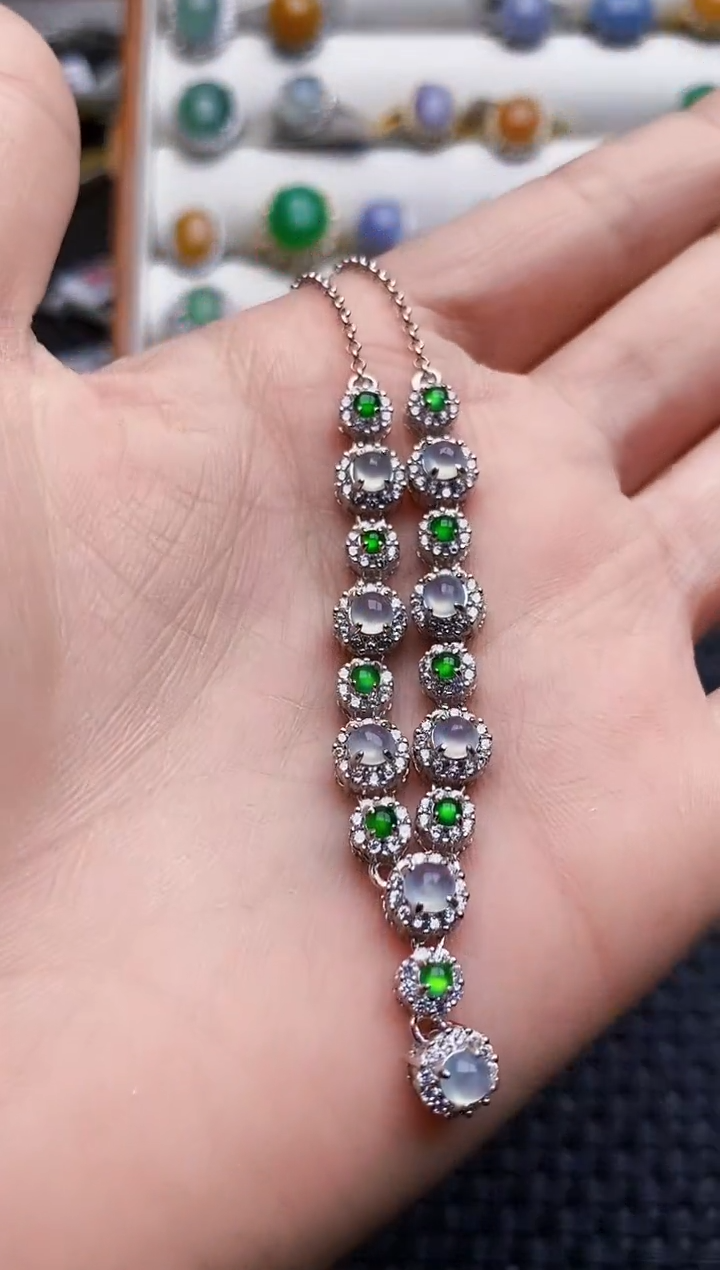 银S925镶嵌戒指翡翠3909