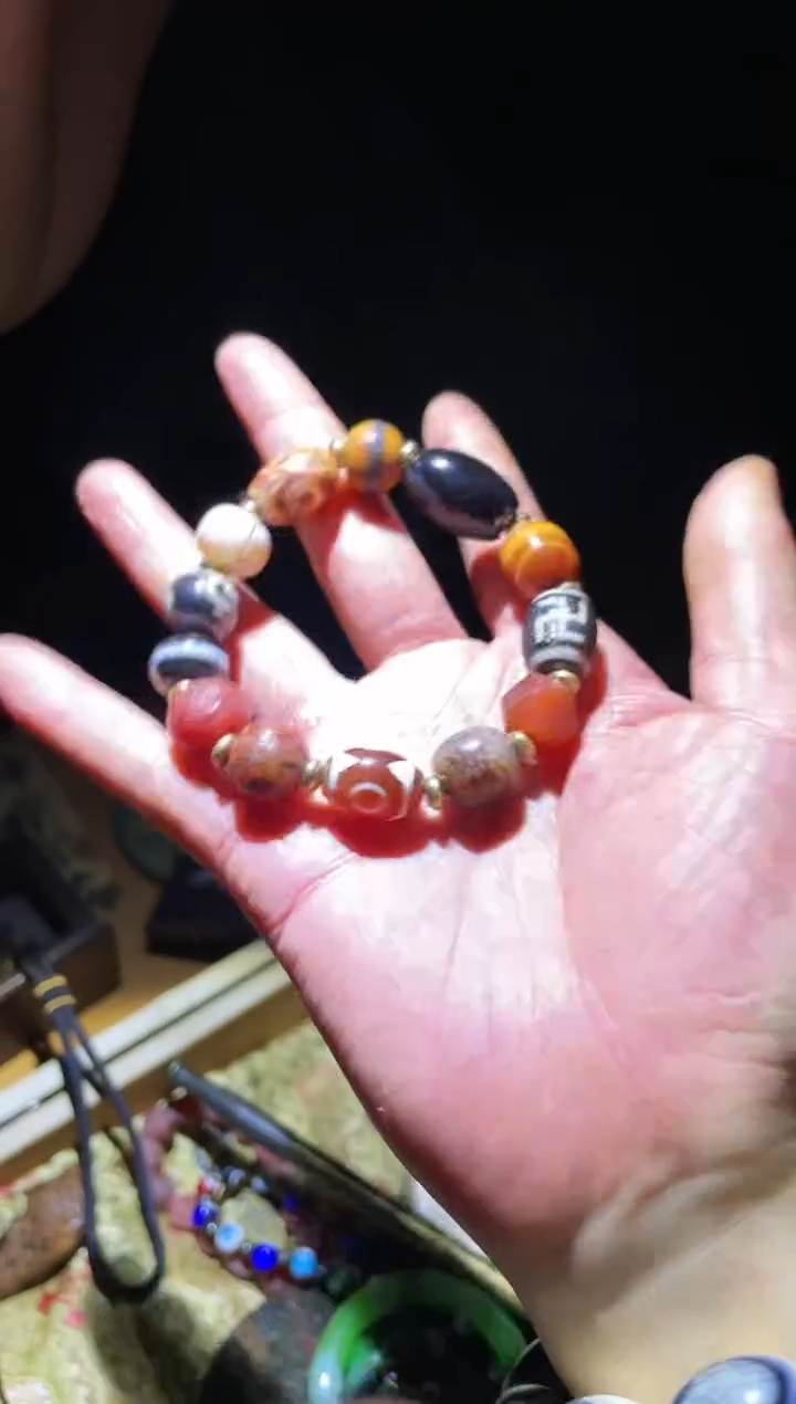 【闪购商品】玛瑙/玉髓手链合金17月月月月月月月月