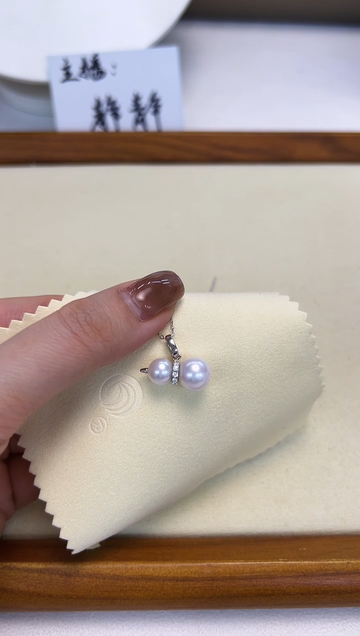 吊坠(不含链)银S925镶嵌淡水珍珠白葫芦吊坠