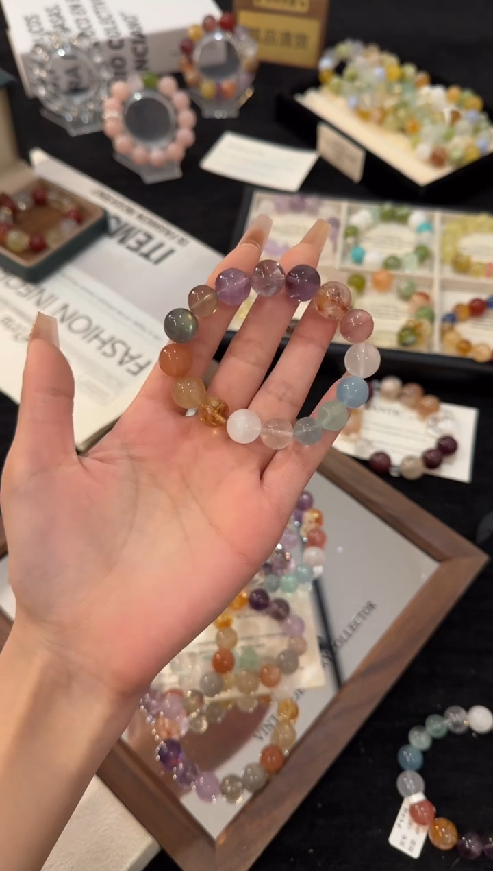 未镶嵌手链水晶多宝x3045