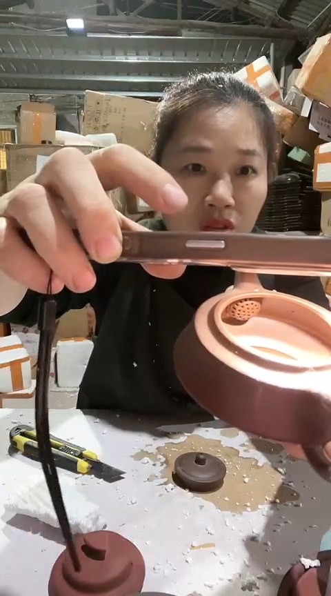 陶瑕疵紫砂小壶一个