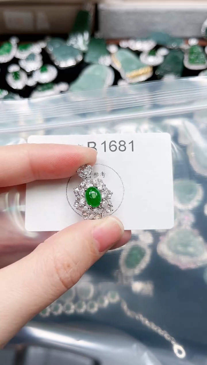 【闪购商品】翡翠颈饰未镶嵌1681赠皮绳