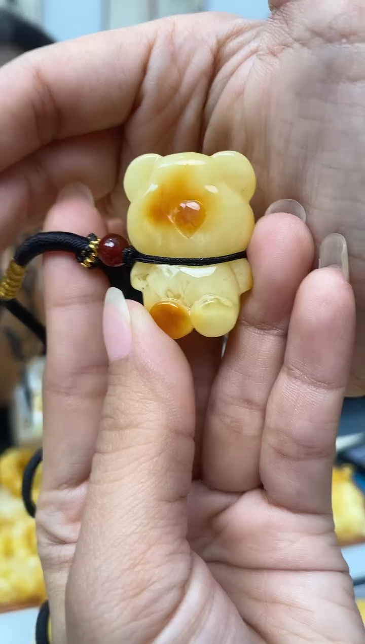 【闪购商品】琥珀裸石未镶嵌天然琥珀蜜蜡小熊