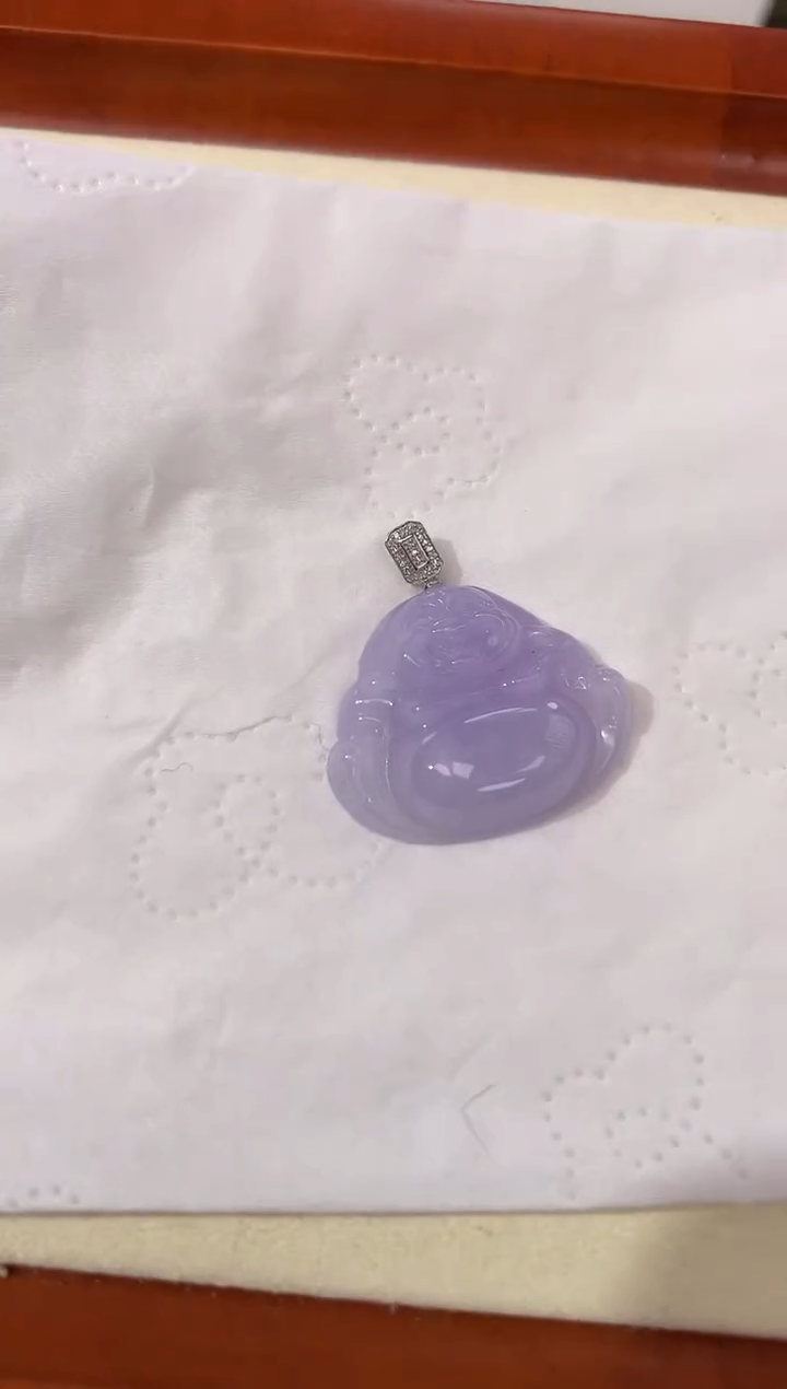 【闪购商品】翡翠颈饰18K金镶嵌天然缅甸a货翡翠